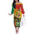 Bolivia Independence Day Family Matching Off The Shoulder Long Sleeve Dress and Hawaiian Shirt Puliwya Achka Aylluska Mamallaqta - Wonder Print Shop