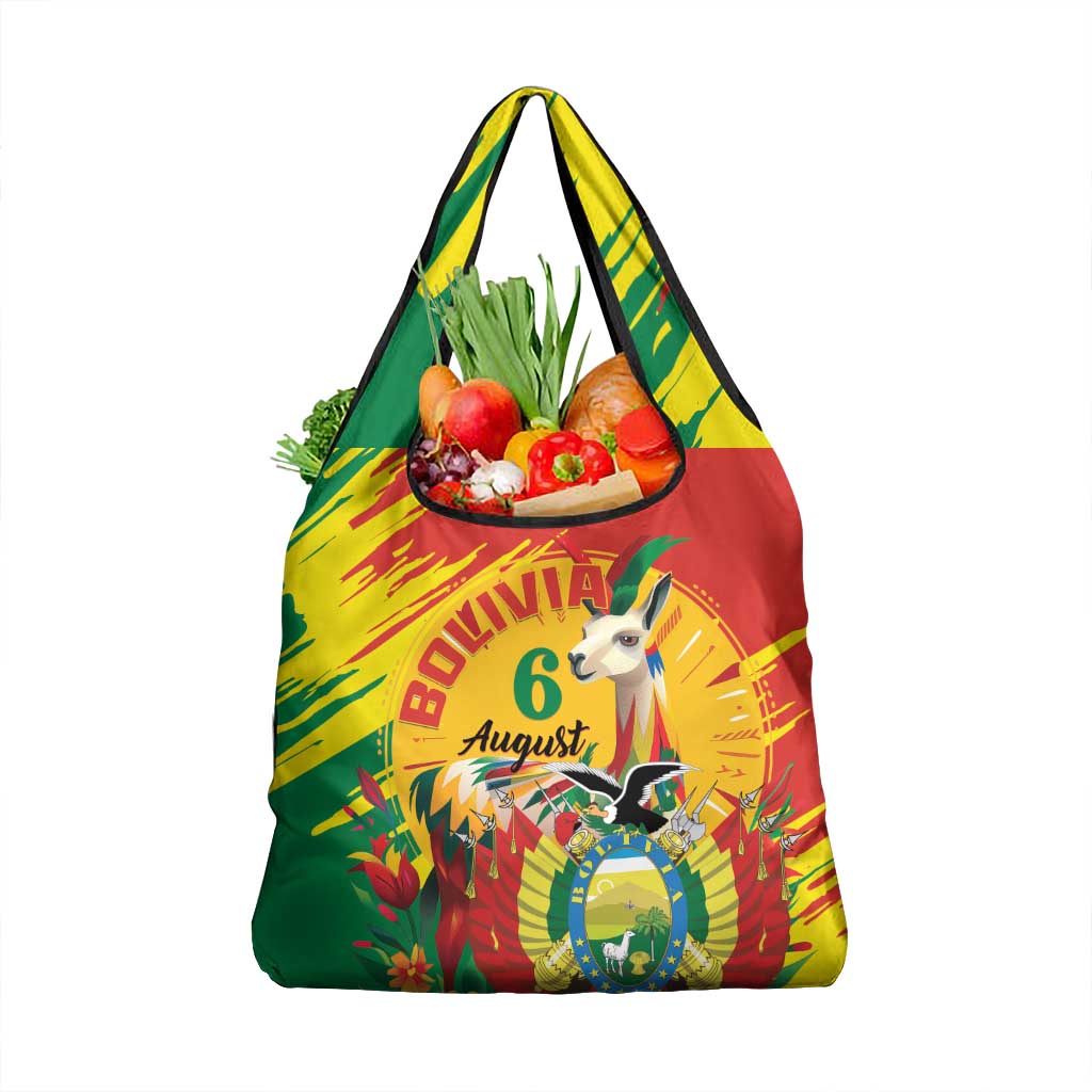 Bolivia Independence Day Grocery Bag Puliwya Achka Aylluska Mamallaqta