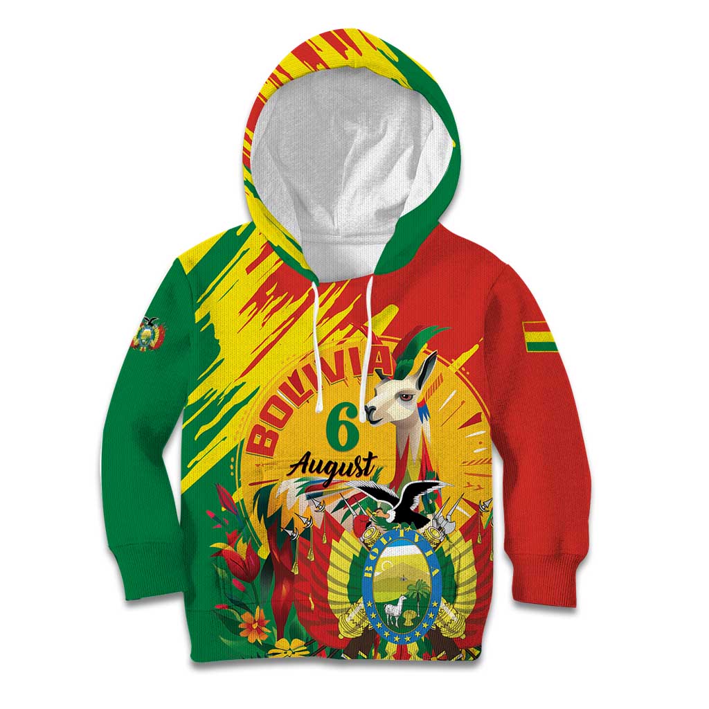 Bolivia Independence Day Kid Hoodie Puliwya Achka Aylluska Mamallaqta - Wonder Print Shop