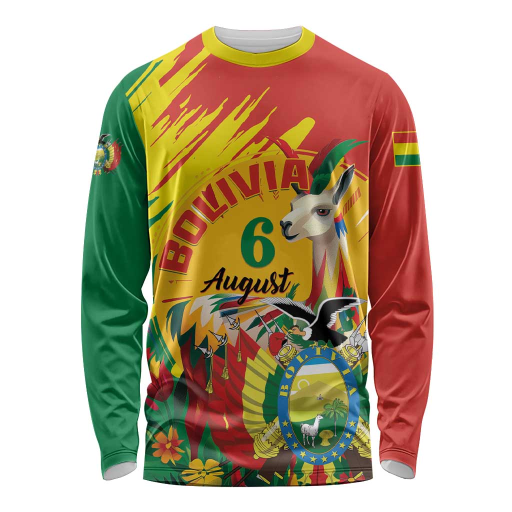 Bolivia Independence Day Long Sleeve Shirt Puliwya Achka Aylluska Mamallaqta - Wonder Print Shop