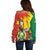 Bolivia Independence Day Off Shoulder Sweater Puliwya Achka Aylluska Mamallaqta - Wonder Print Shop