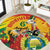 Bolivia Independence Day Round Carpet Puliwya Achka Aylluska Mamallaqta