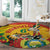 Bolivia Independence Day Round Carpet Puliwya Achka Aylluska Mamallaqta