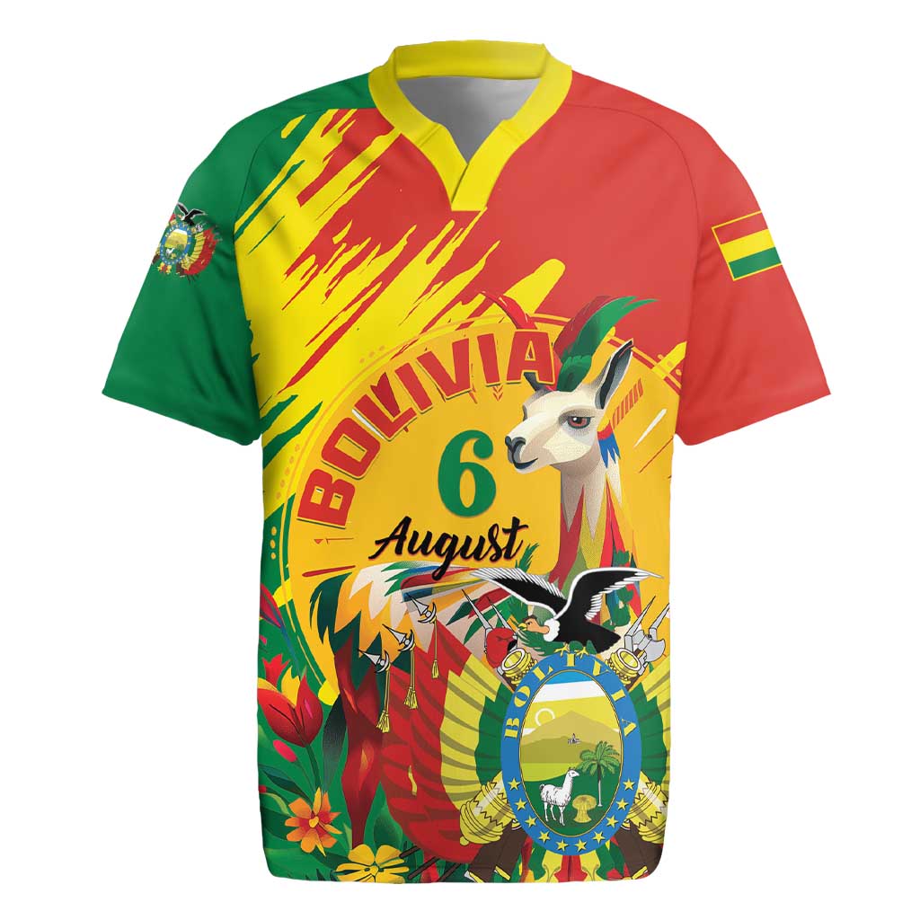 Bolivia Independence Day Rugby Jersey Puliwya Achka Aylluska Mamallaqta - Wonder Print Shop