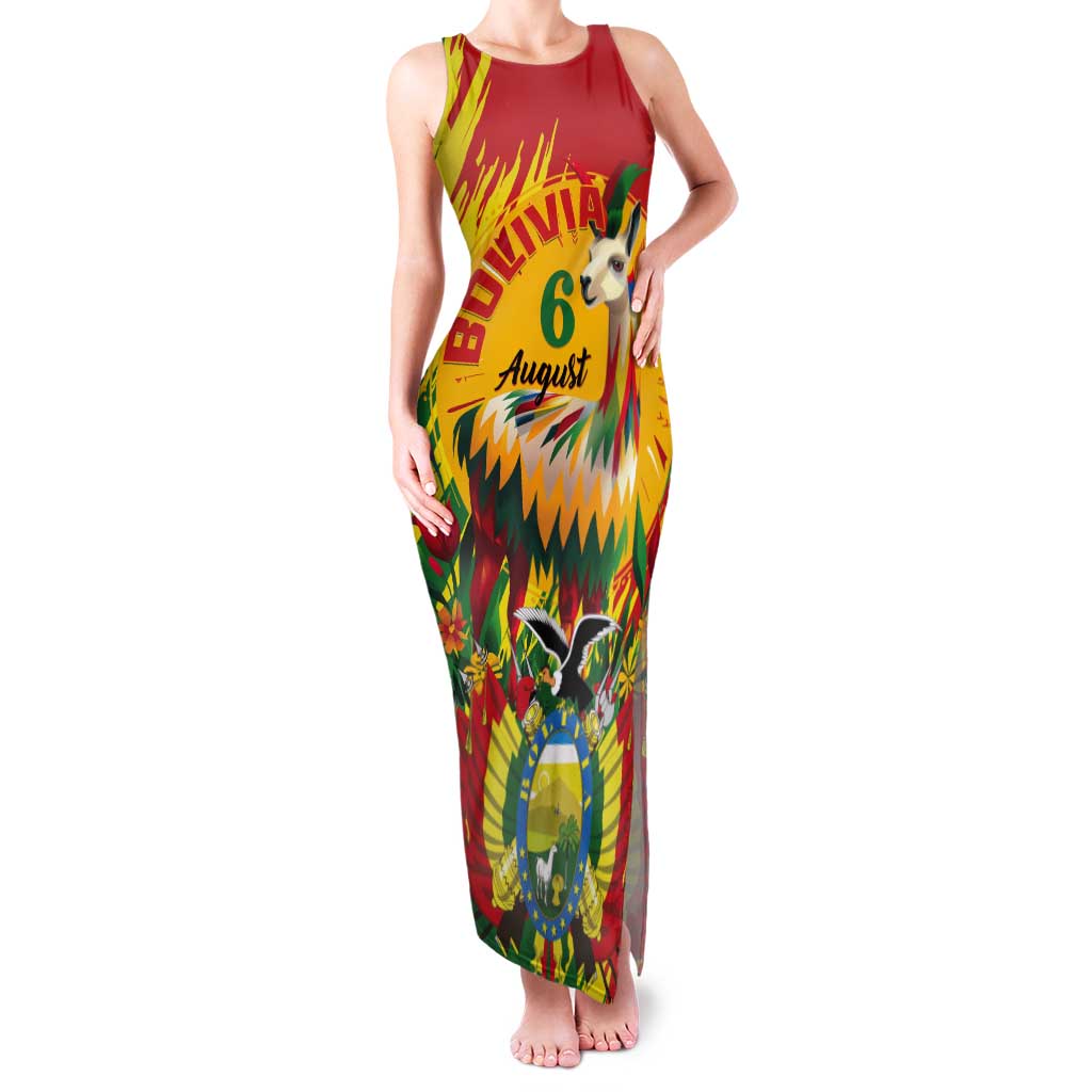 Bolivia Independence Day Tank Maxi Dress Puliwya Achka Aylluska Mamallaqta - Wonder Print Shop