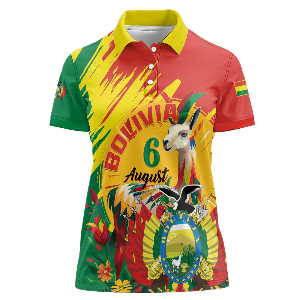 Bolivia Independence Day Women Polo Shirt Puliwya Achka Aylluska Mamallaqta - Wonder Print Shop