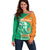 Ivory Coast Independence Day Off Shoulder Sweater Cote d Ivoire Elephant - Wonder Print Shop