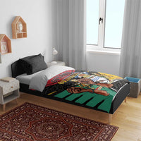 Guyana Emancipation Day Bedding Set Jaguar Skin Pattern - Wonder Print Shop