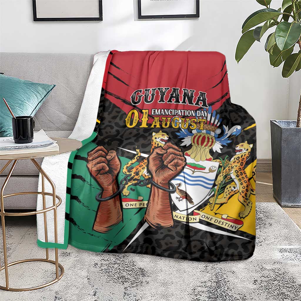 Guyana Emancipation Day Blanket Jaguar Skin Pattern - Wonder Print Shop