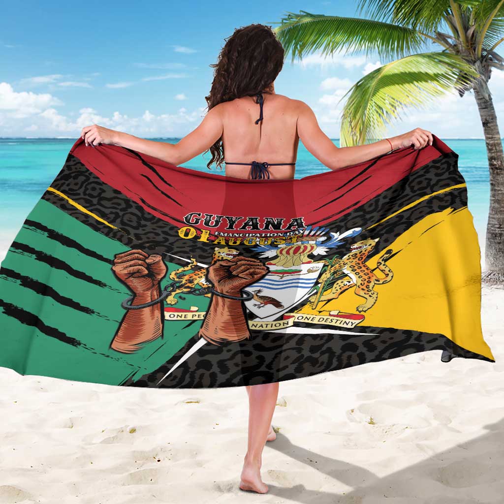 Guyana Emancipation Day Sarong Jaguar Skin Pattern - Wonder Print Shop