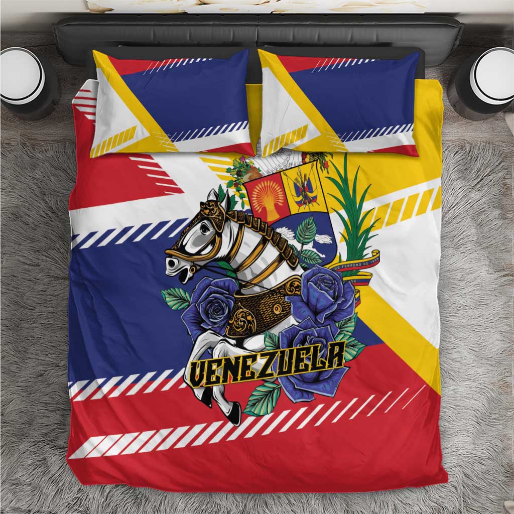 Venezuela White Horse Bedding Set Veneziola Flag Colors - Wonder Print Shop