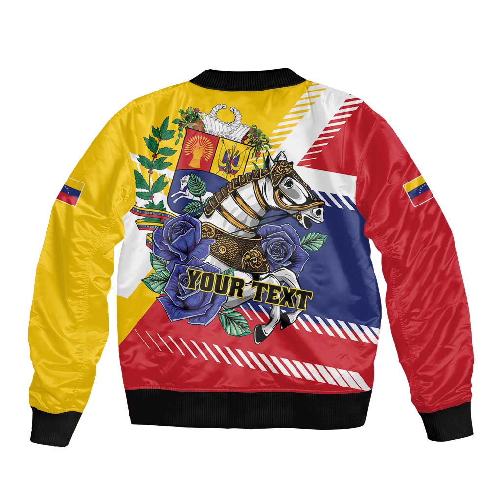 Personalized Venezuela White Horse Bomber Jacket Veneziola Flag Colors - Wonder Print Shop