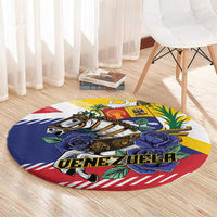 Venezuela White Horse Round Carpet Veneziola Flag Colors - Wonder Print Shop