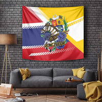 Venezuela horse tapestry with red, yellow, blue flag design and VENEZUELA lettering