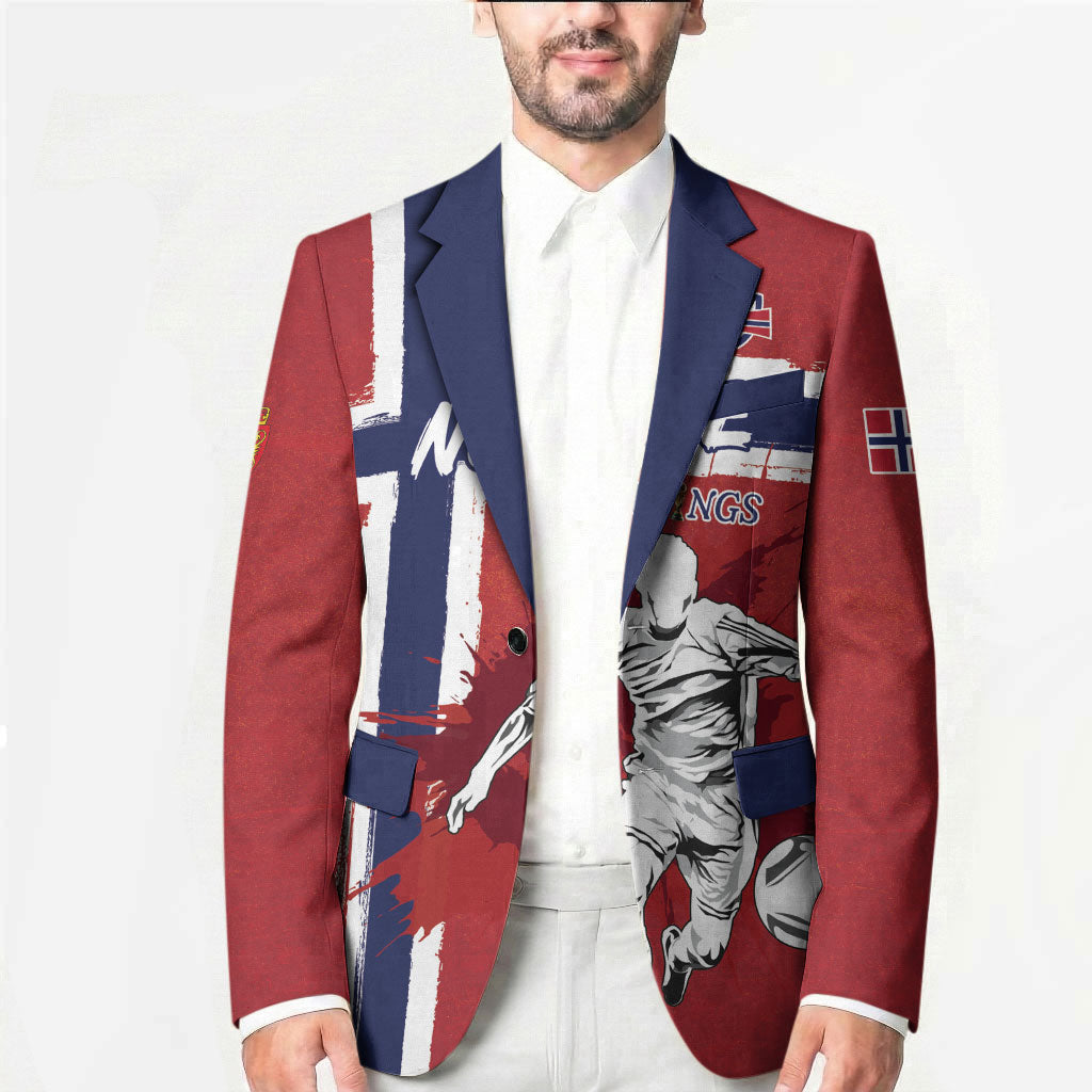 Custom Norge 2026 World Football Blazer Vikings Go Champions