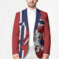 Custom Norge 2026 World Football Blazer Vikings Go Champions