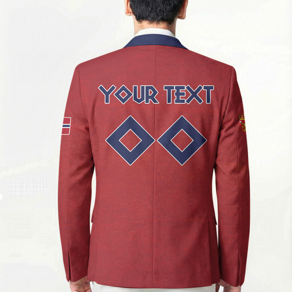 Custom Norge 2026 World Football Blazer Vikings Go Champions