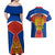 Russia Couples Matching Off Shoulder Maxi Dress and Hawaiian Shirt Russian Eagle and Kremlin - Wonder Print Shop