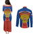 Russia Couples Matching Puletasi Dress and Long Sleeve Button Shirts Russian Eagle and Kremlin - Wonder Print Shop