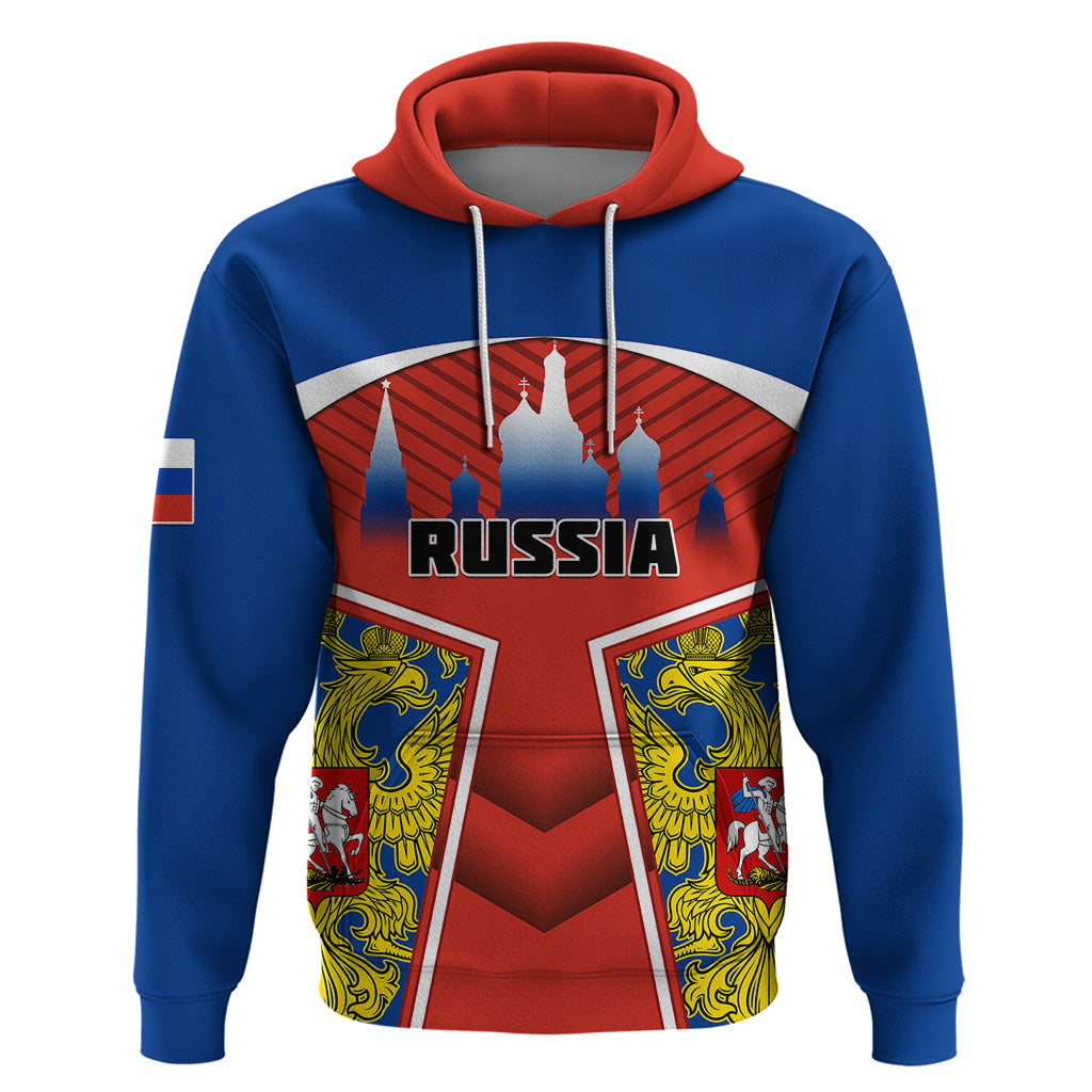 Russia Hoodie Russian Eagle and Kremlin - Wonder Print Shop