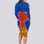 Russia Long Sleeve Bodycon Dress Russian Eagle and Kremlin - Wonder Print Shop