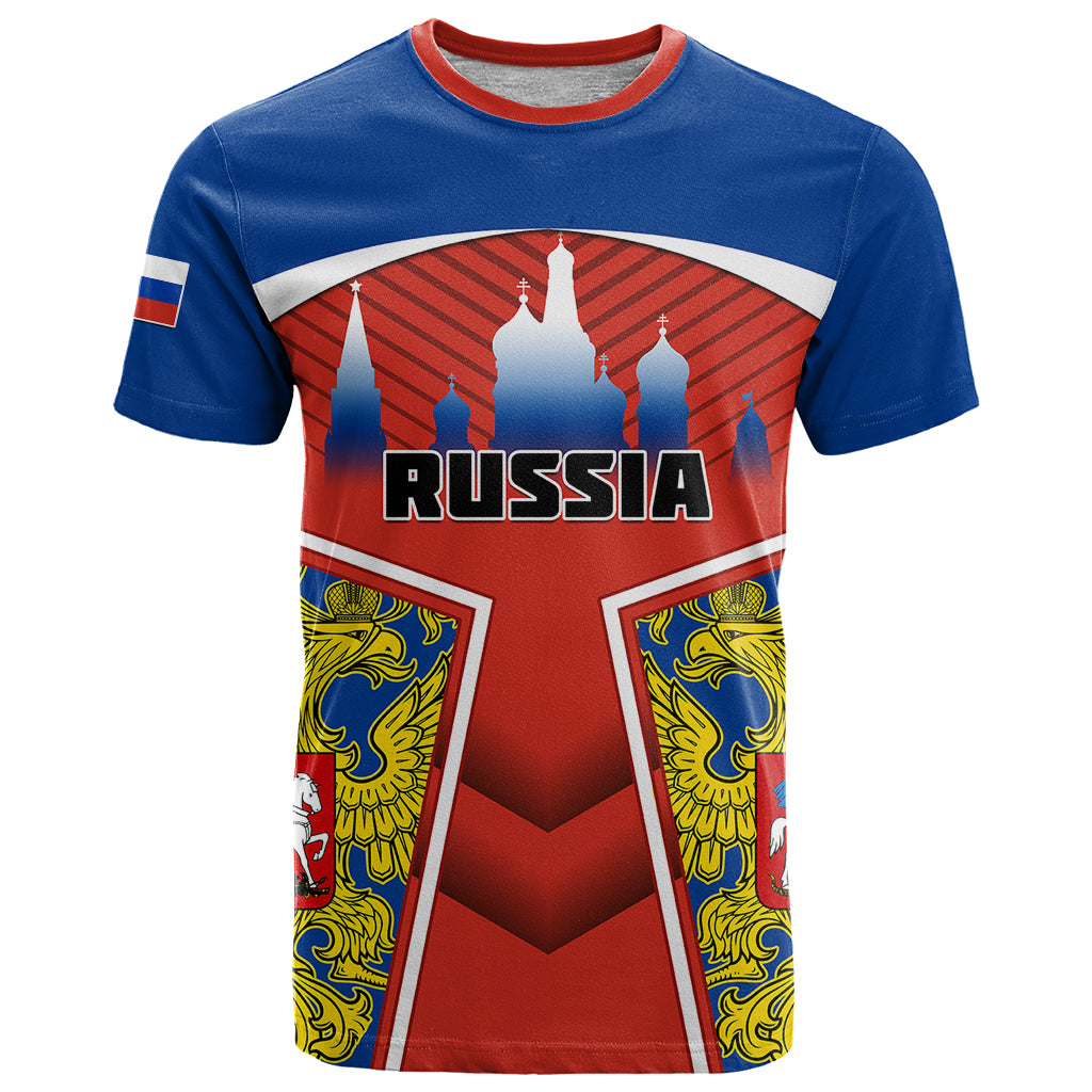 Russia T Shirt Russian Eagle and Kremlin - Wonder Print Shop