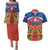 Personalised Russia Couples Matching Puletasi Dress and Hawaiian Shirt Russian Eagle and Kremlin - Wonder Print Shop