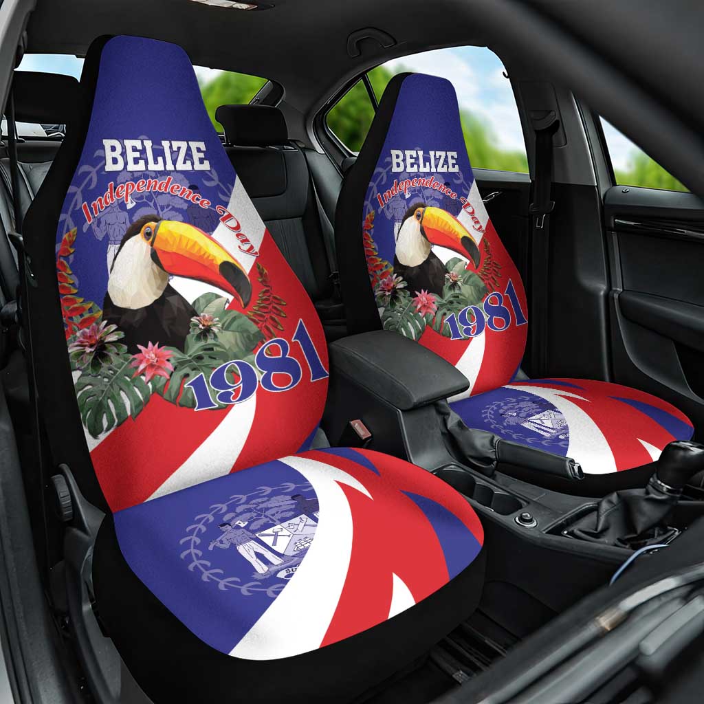 Belize Independence Day 1981 Car Seat Cover Bileez Keel Billed Toucan - Wonder Print Shop