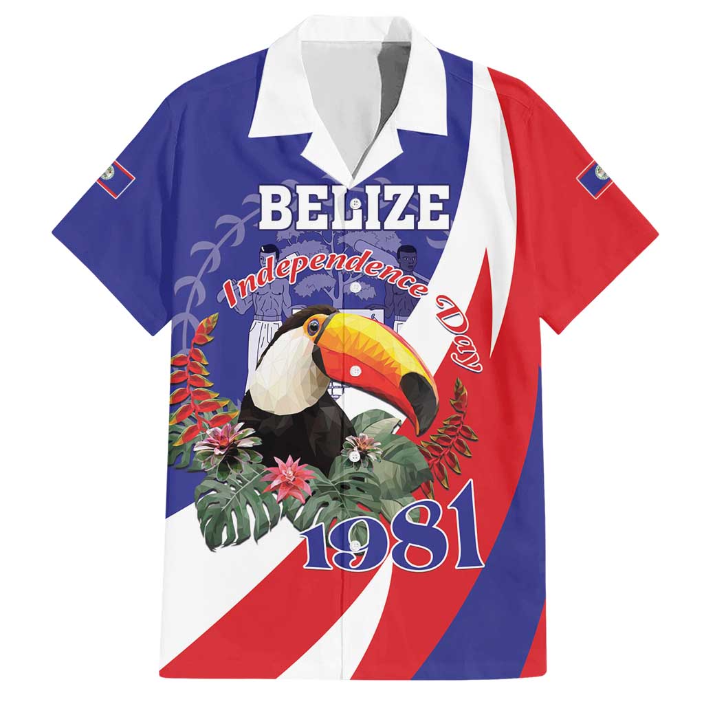 Belize Independence Day 1981 Hawaiian Shirt Bileez Keel Billed Toucan - Wonder Print Shop