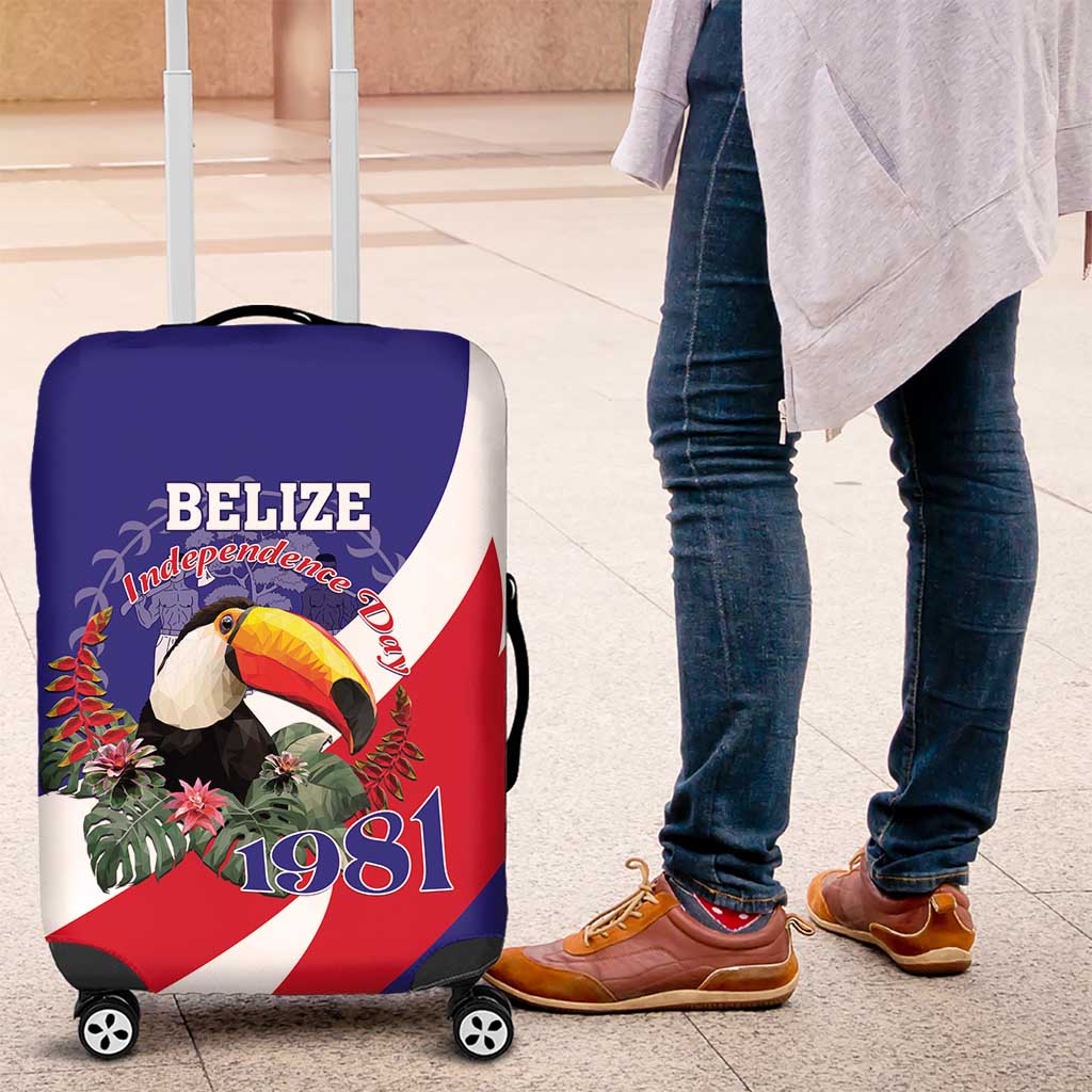 Belize Independence Day 1981 Luggage Cover Bileez Keel Billed Toucan - Wonder Print Shop