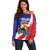 Belize Independence Day 1981 Off Shoulder Sweater Bileez Keel Billed Toucan - Wonder Print Shop