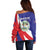 Belize Independence Day 1981 Off Shoulder Sweater Bileez Keel Billed Toucan - Wonder Print Shop