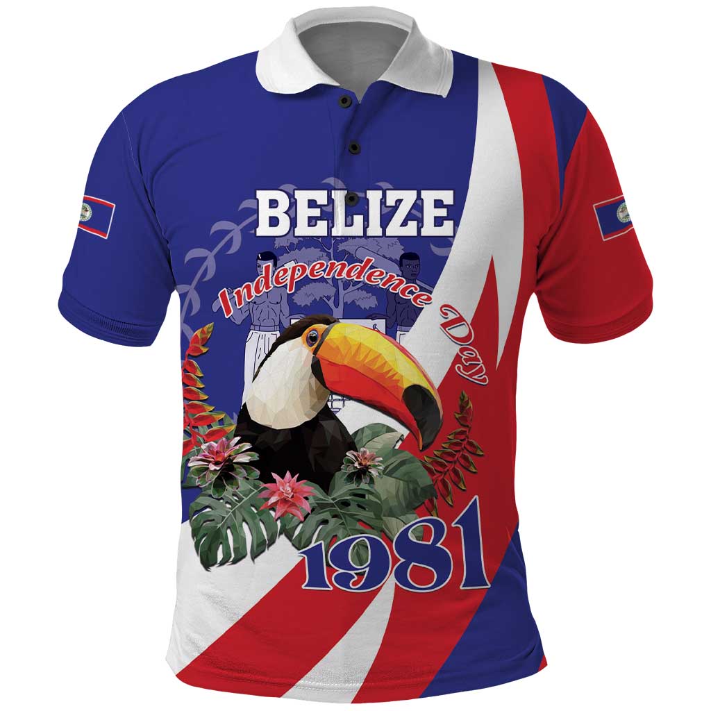 Belize Independence Day 1981 Polo Shirt Bileez Keel Billed Toucan - Wonder Print Shop