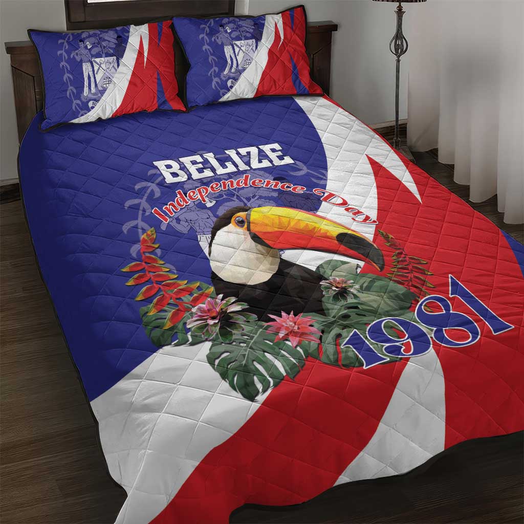 Belize Independence Day 1981 Quilt Bed Set Bileez Keel Billed Toucan