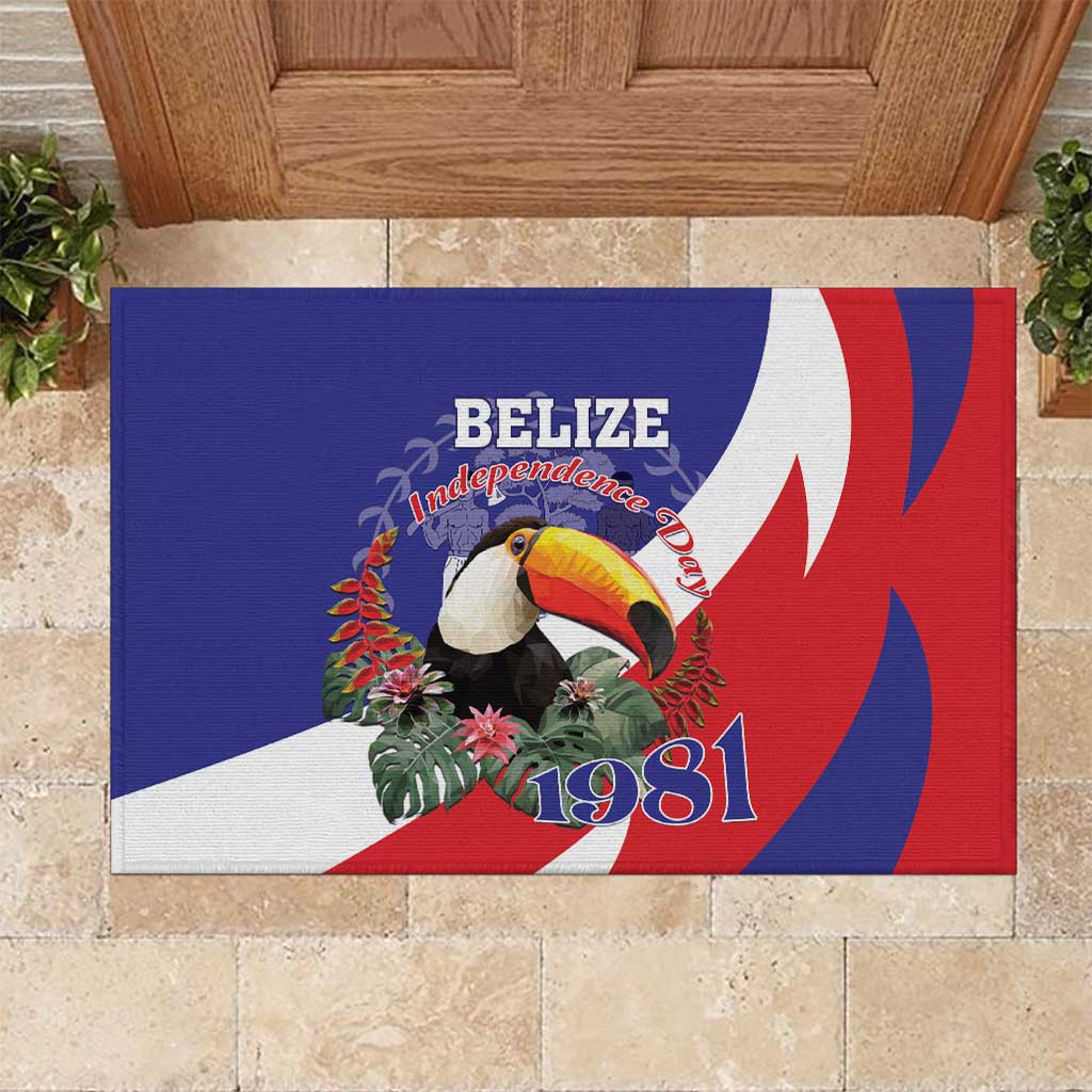 Belize Independence Day 1981 Rubber Doormat Bileez Keel Billed Toucan