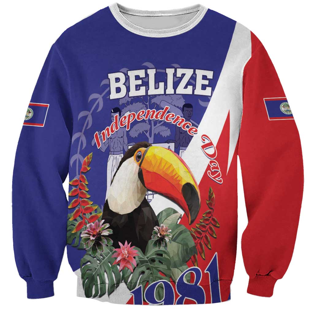 Belize Independence Day 1981 Sweatshirt Bileez Keel Billed Toucan