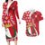 Malta Couples Matching Long Sleeve Bodycon Dress and Hawaiian Shirt Virtute et constantia Maltese Cross Pattern - Wonder Print Shop