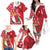 Malta Family Matching Off The Shoulder Long Sleeve Dress and Hawaiian Shirt Virtute et constantia Maltese Cross Pattern - Wonder Print Shop