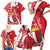 Malta Family Matching Short Sleeve Bodycon Dress and Hawaiian Shirt Virtute et constantia Maltese Cross Pattern - Wonder Print Shop