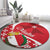 Malta Round Carpet Virtute et constantia Maltese Cross Pattern