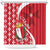 Malta Shower Curtain Virtute et constantia Maltese Cross Pattern