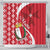 Malta Shower Curtain Virtute et constantia Maltese Cross Pattern