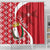 Malta Shower Curtain Virtute et constantia Maltese Cross Pattern