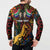 South African Heritage Day Button Sweatshirt Springbok African Pattern - Wonder Print Shop