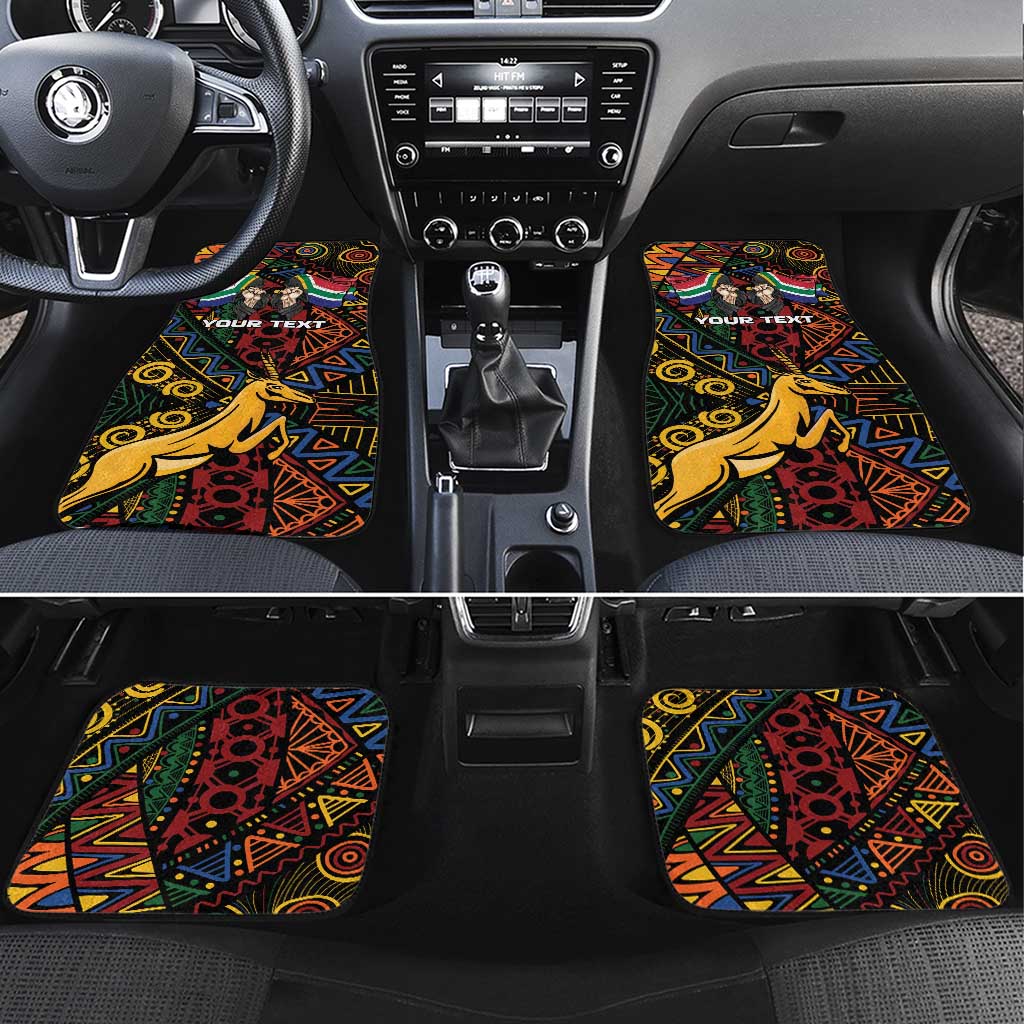 South African Heritage Day Car Mats Springbok African Pattern - Wonder Print Shop