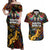 South African Heritage Day Couples Matching Off Shoulder Maxi Dress and Hawaiian Shirt Springbok African Pattern - Wonder Print Shop