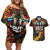 South African Heritage Day Couples Matching Off Shoulder Short Dress and Hawaiian Shirt Springbok African Pattern - Wonder Print Shop