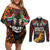 South African Heritage Day Couples Matching Off Shoulder Short Dress and Long Sleeve Button Shirt Springbok African Pattern - Wonder Print Shop