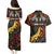 South African Heritage Day Couples Matching Puletasi and Hawaiian Shirt Springbok African Pattern - Wonder Print Shop