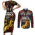 South African Heritage Day Couples Matching Short Sleeve Bodycon Dress and Long Sleeve Button Shirt Springbok African Pattern - Wonder Print Shop